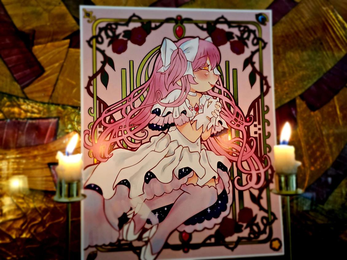 Goddess Madoka Gold Foil Print