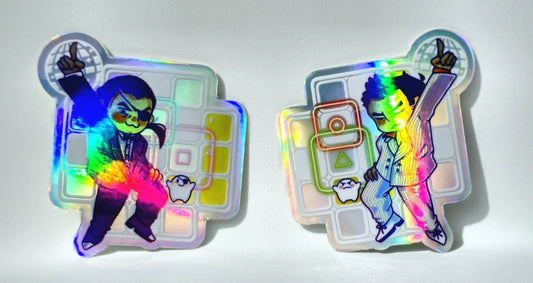 Friday Night Yakuza Holographic Stickers